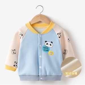 Infant panda theme baseball jacket